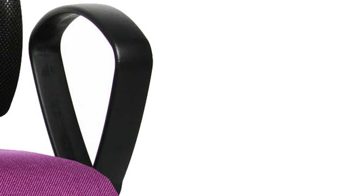 Drehstuhl OrthoSedis aus Stoff in Lila Drehstuhl orthoSedis 20 als ergonomisches Büromöbel lilafarbener Sitzbezug G03 & schwarze Netzbespannung, verchromtes Drehkreuz