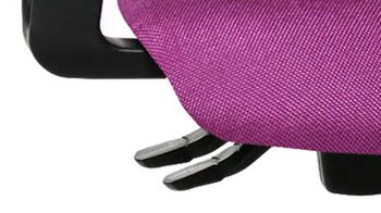 Drehstuhl OrthoSedis aus Stoff in Lila Drehstuhl orthoSedis 20 als ergonomisches Büromöbel lilafarbener Sitzbezug G03 & schwarze Netzbespannung, verchromtes Drehkreuz