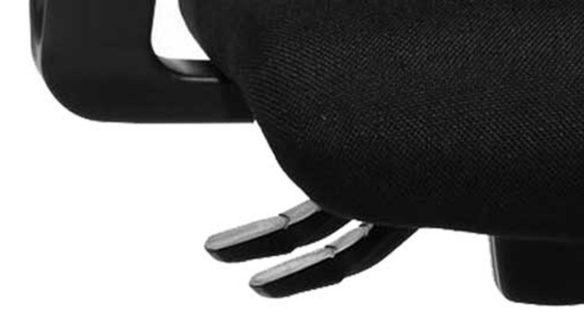 Drehstuhl OrthoSedis aus Stoff in Schwarz Drehstuhl orthoSedis 20 - Schreibtischstuhl schwarzer Sitzbezug & Netzbespannung BG20, verchromtes Drehkreuz