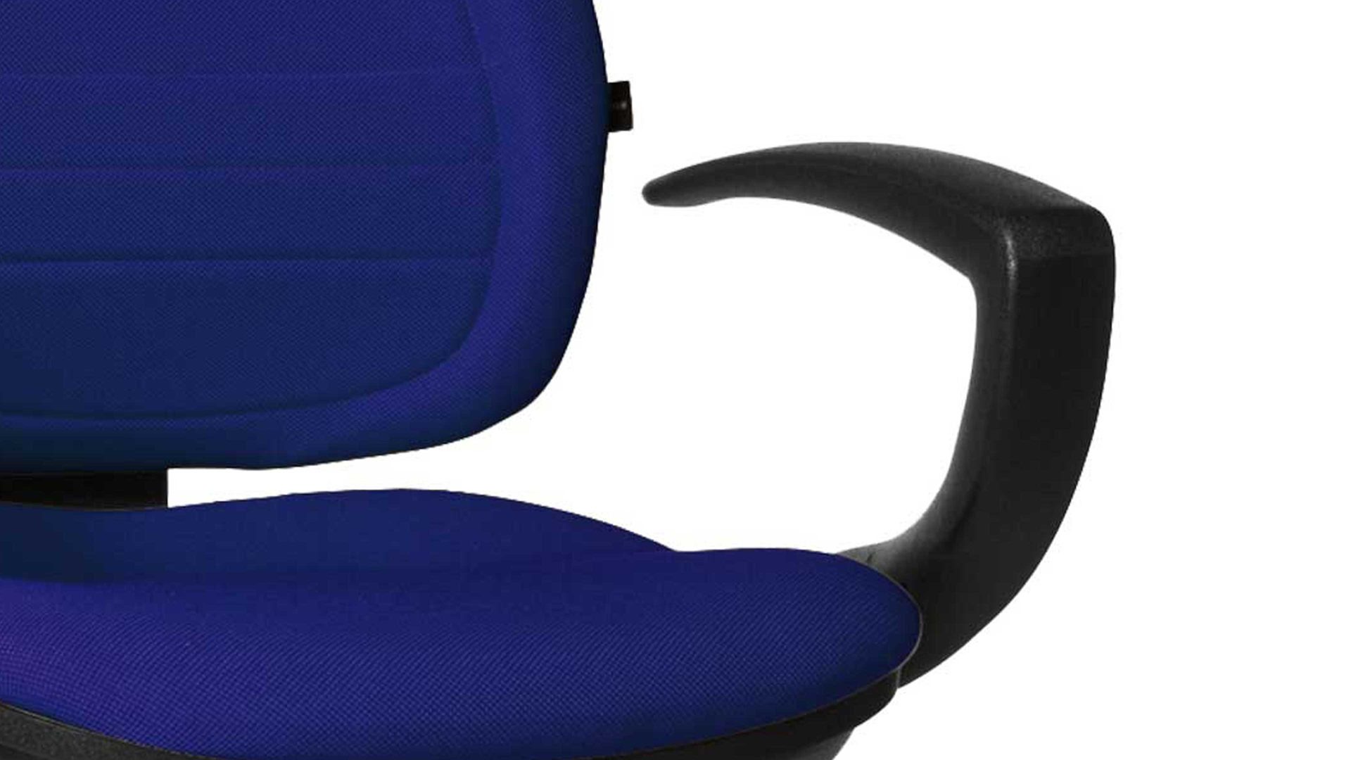 Drehstuhl OrthoSedis aus Stoff in Blau Drehstuhl orthoSedis 40 bzw. Sitzmöbel blauer Bezug G26 & schwarzes Drehkreuz