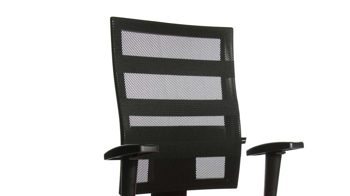 Drehstuhl OrthoSedis aus Stoff in Rot Drehstuhl OrthoSedis 50 als Sitzmöbel fürs Büro roter Netzbezug TT310 & poliertes Aluminium-Fußkreuz