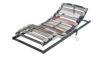 Lattenrost Interliving aus Holz in Grau Interliving Lattenrost Serie 1943 mit Motorfunktionen motorische Rücken- & Fußteilverstellung – Liegefläche ca. 90 x 200 cm