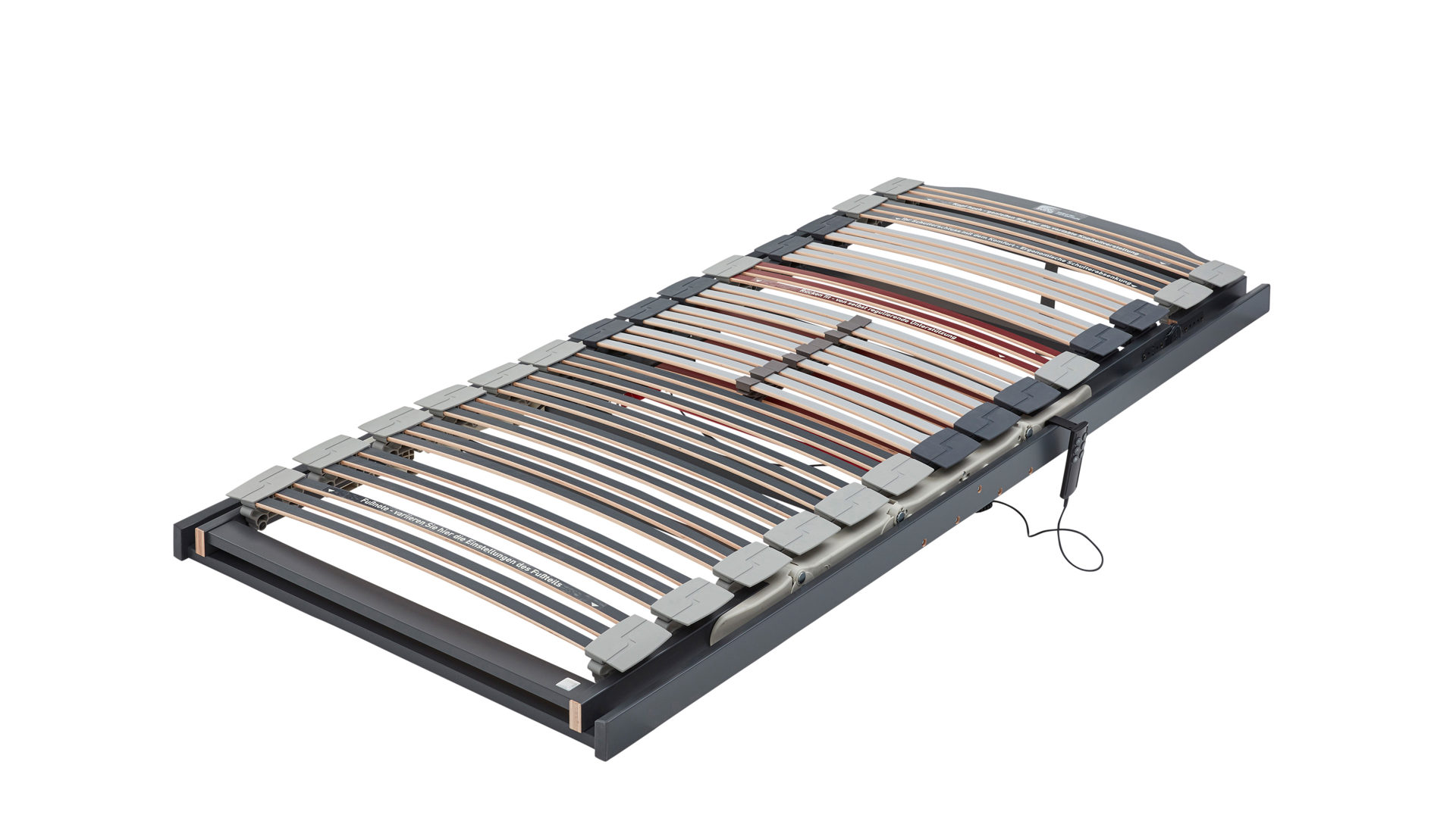 Lattenrost Interliving aus Holz in Grau Interliving Lattenrost Serie 1943 mit Funksteuerung kabellose Rücken- & Fußteilverstellung – Liegefläche ca. 100 x 190 cm