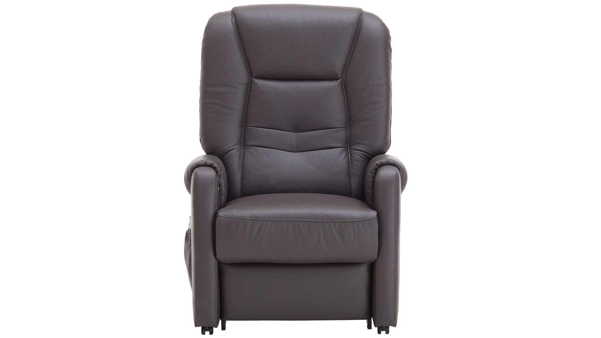 Relaxsessel Steinpol polsteria aus Leder in Dunkelbraun TV-Sessel Carlos moccafarbenes LongLife-Leder Punch – ein Motor & Aufstehhilfe