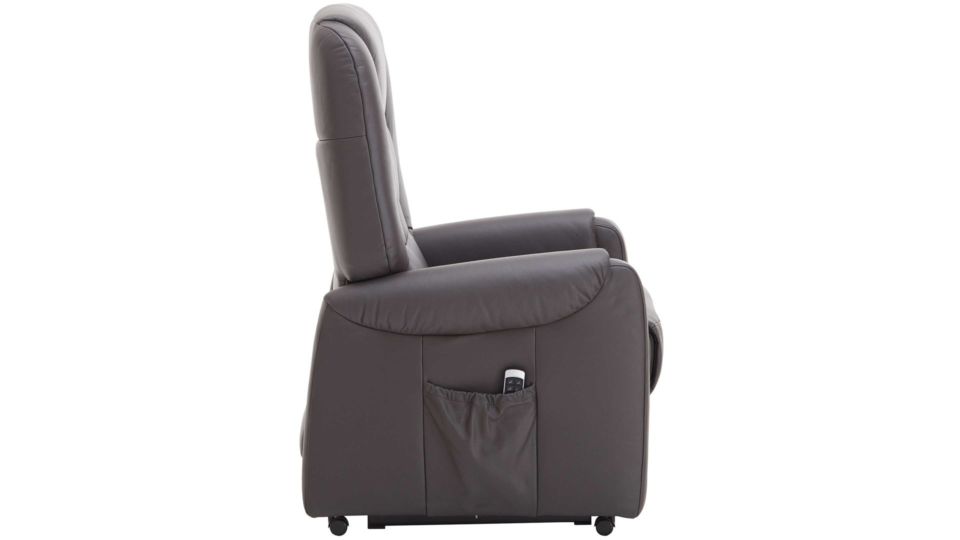 Relaxsessel Steinpol polsteria aus Leder in Dunkelbraun TV-Sessel Carlos moccafarbenes LongLife-Leder Punch – ein Motor & Aufstehhilfe