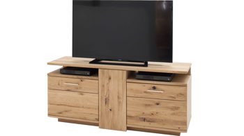 Lowboard Mca direkt aus Holz in Holzfarben Wohnprogramm Santori - Medien-Lowboard Eiche & Asteiche – drei Türen, zwei Fächer, Länge ca. 150 cm