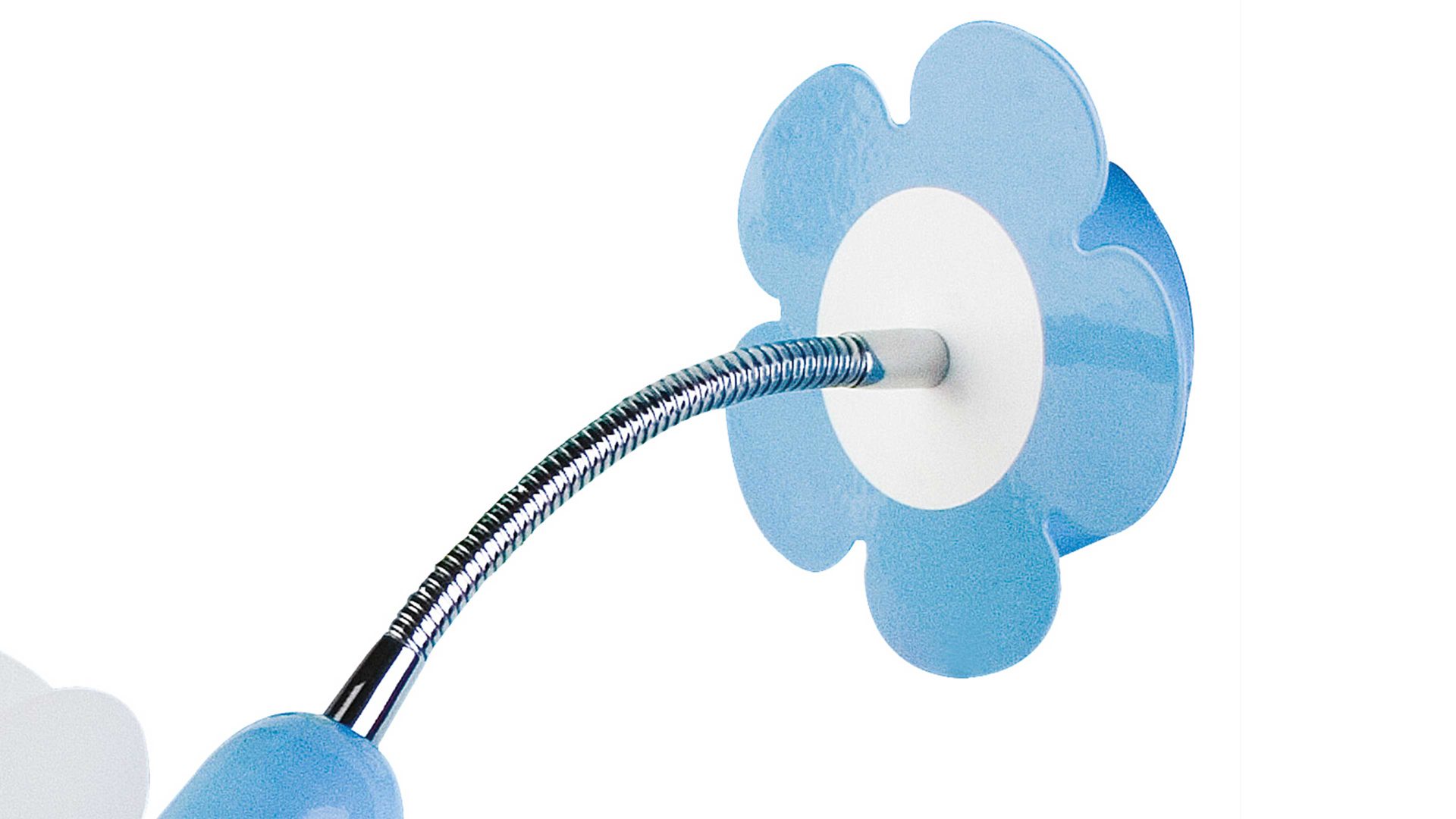 Kinderleuchte Näve aus Kunststoff in Blau näve Kinderzimmer-Wandlampe Blume Blau & Weiß - Länge ca. 38 cm