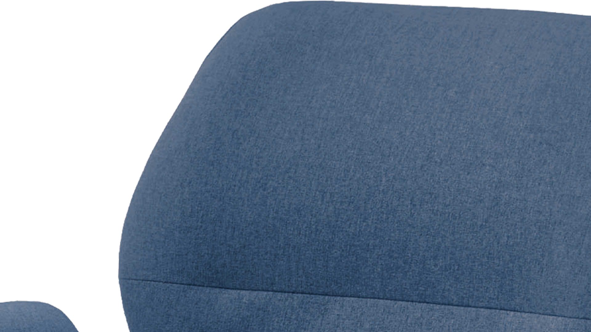 Vierfußstuhl Niehoff sitzmoebel aus Stoff in Blau NIEHOFF SITZMÖBEL Armlehnstuhl Merlot blauer Webstoff Venice 854 & schwarzes Eisen