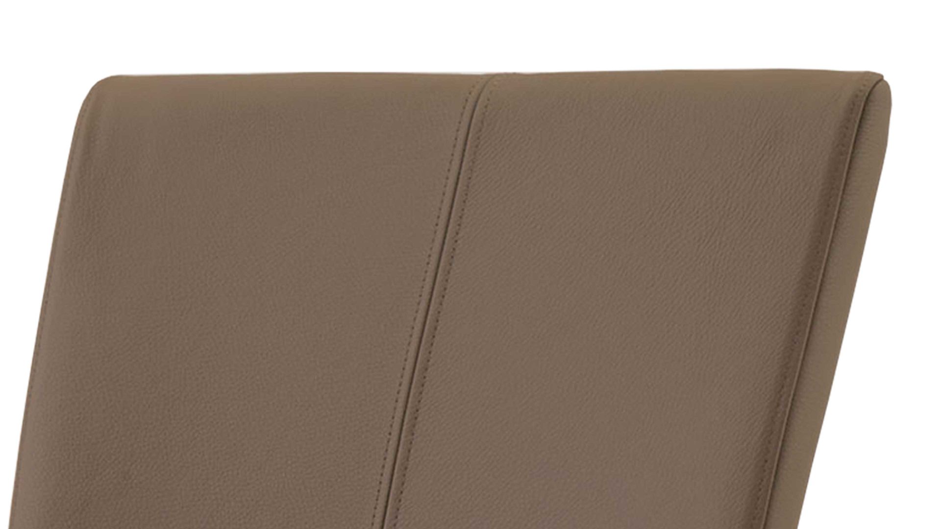 Schwingstuhl laVie aus Leder in Hellbraun laVie Schwingstuhl Color-Line als vielseitiges Sitzmöbel steinfarbenes Leder Napoli 989 & gebürsteter Edelstahl