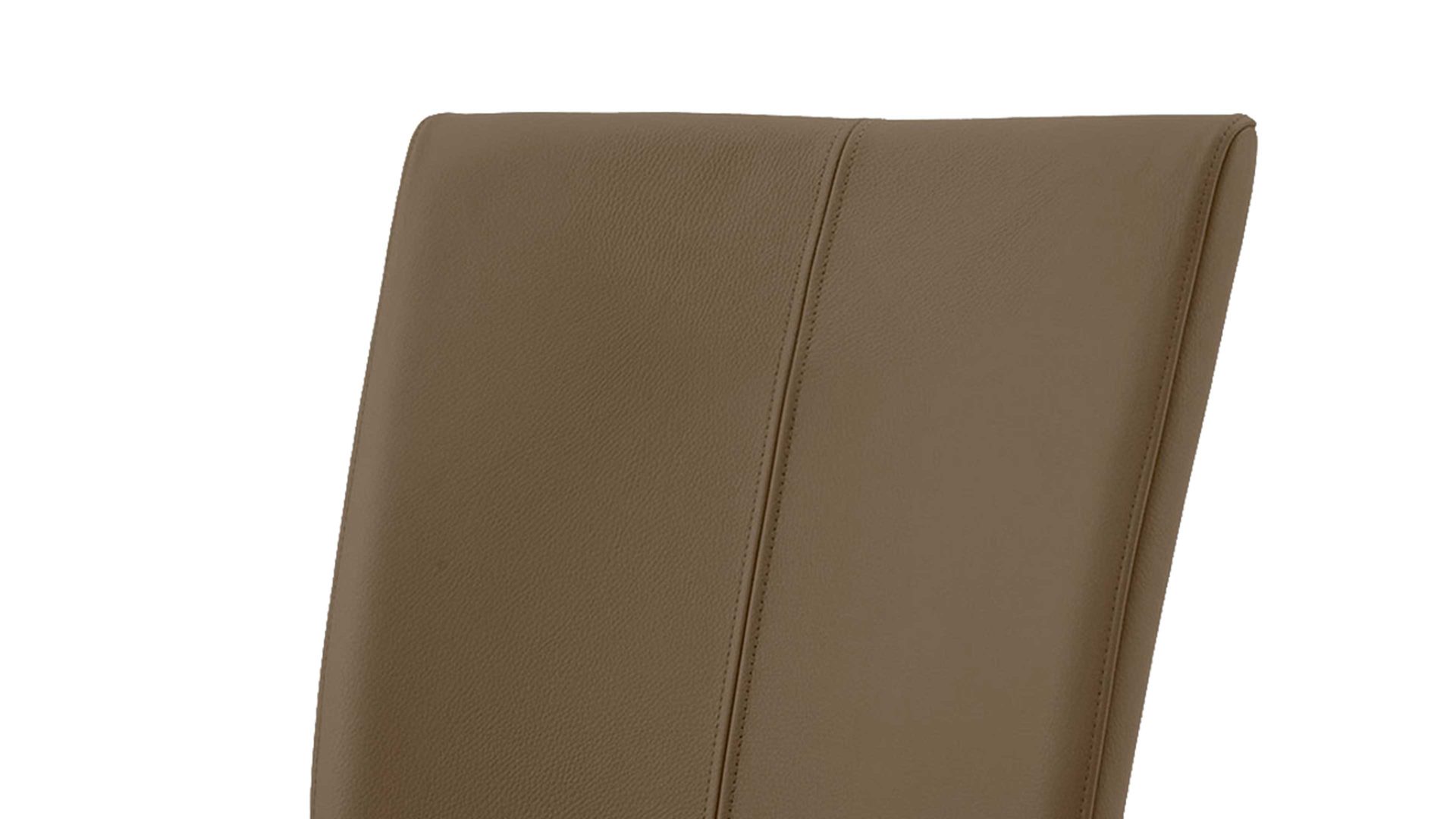 Polsterstuhl laVie aus Leder in Braun laVie Stuhl Color-Line mit Lederbezug als Sitzmöbel steinfarbenes Leder Napoli 989 & gebürsteter Edelstahl