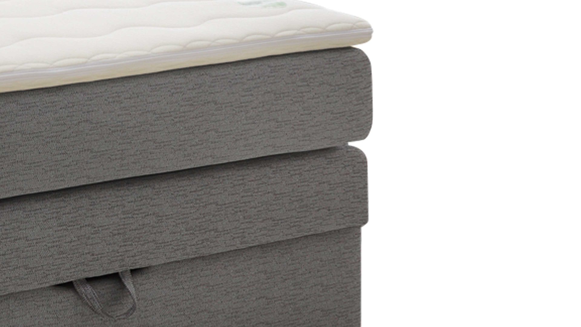 Boxspringbett Jockenhöfer aus Stoff in Grau Boxspringbett Eve graues Flachgewebe 142.09 – Liegefläche ca. 120 x 200 cm