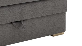 Boxspringbett Jockenhöfer aus Stoff in Grau Boxspringbett Eve graues Flachgewebe 142.09 – Liegefläche ca. 120 x 200 cm