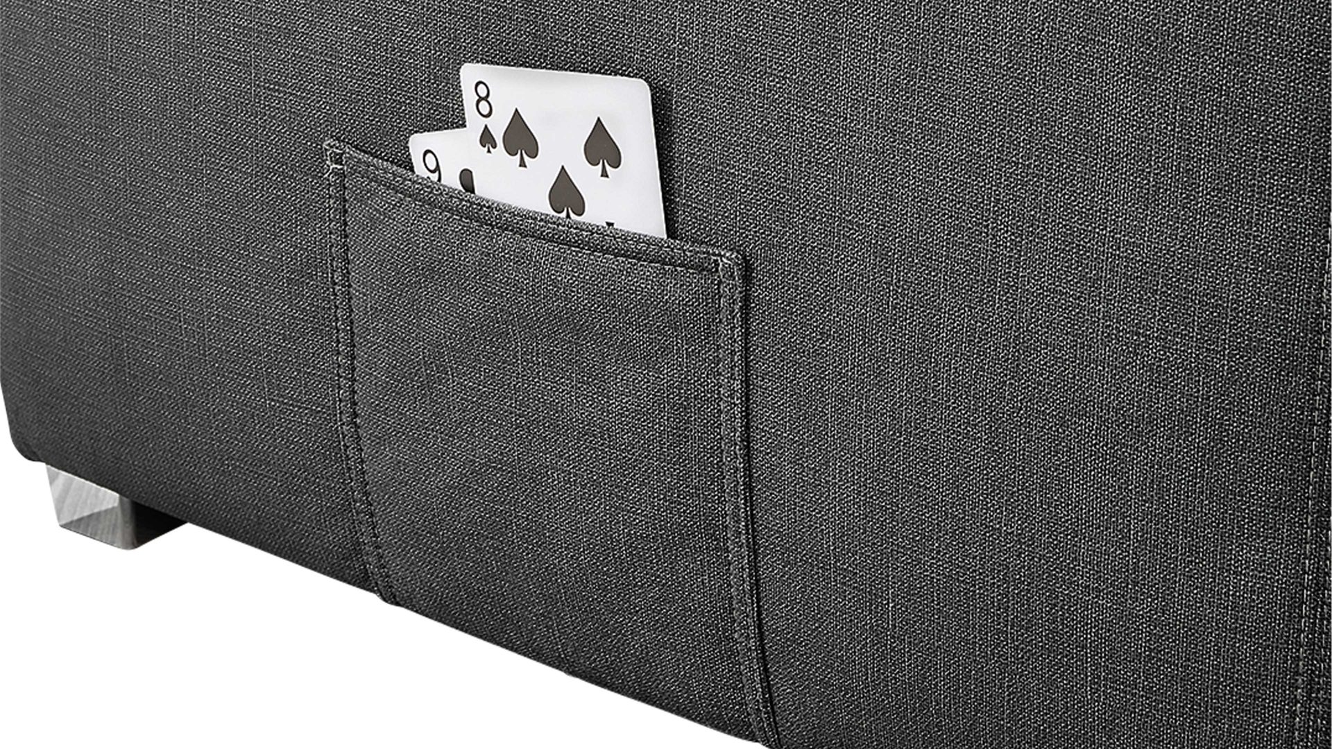 Ecksofa Job aus Stoff in Dunkelgrau Funktions-Ecksofa Boomer dunkelgraues Flachgewebe 295.19 – Stellfläche ca. 236 x 160 cm