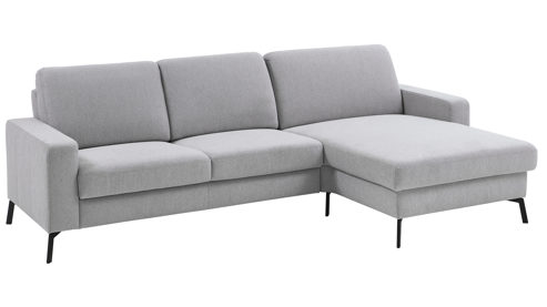 Ecksofa COMFORT SMART aus Stoff in Hellgrau COMFORT SMART Anuk - Ecksofa hellgrauer Bezug Simply Clean – Stellfläche ca. 241 x 166 cm