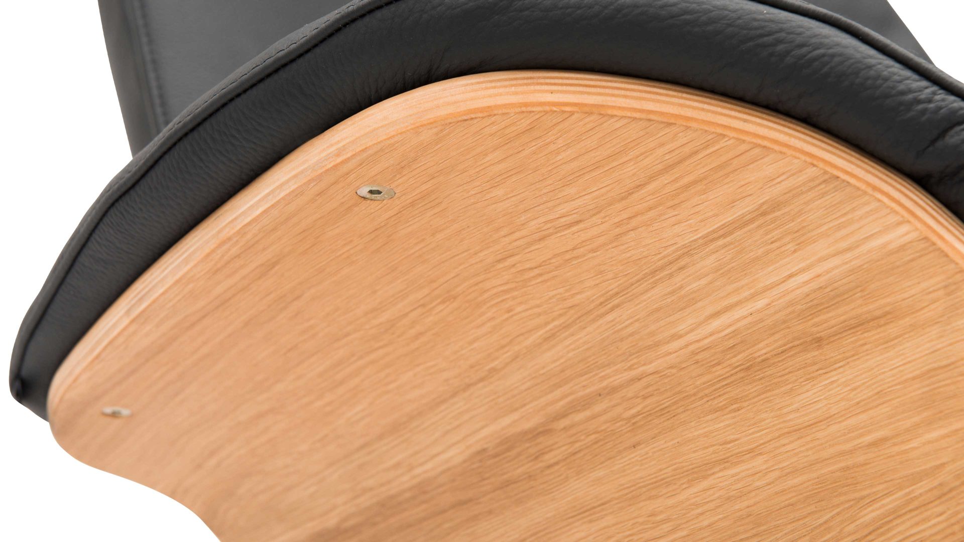 Relaxsessel Hjort knudsen aus Leder in Schwarz Relax-Drehsessel bzw. Ledersessel schwarzes Leder Soledo Split 441 & geölter Eichenholzfuß