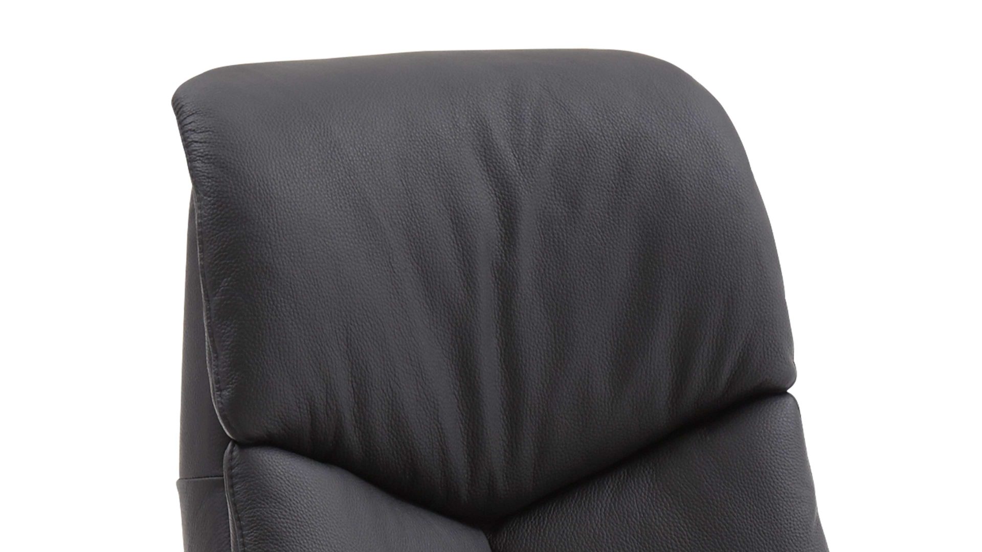 Relaxsessel Hjort knudsen aus Leder in Schwarz Relaxsessel Medium - Polstermöbel schwarzes Leder Soleda Split 441 & Sternfuß