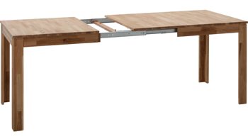 Auszugtisch Standard furniture factory aus Holz in Holzfarben Esszimmertisch Pedro mit Ausziehfunktion als Massivholzmöbel geöltes Eichenholz - ca. 140-220 x 80 cm