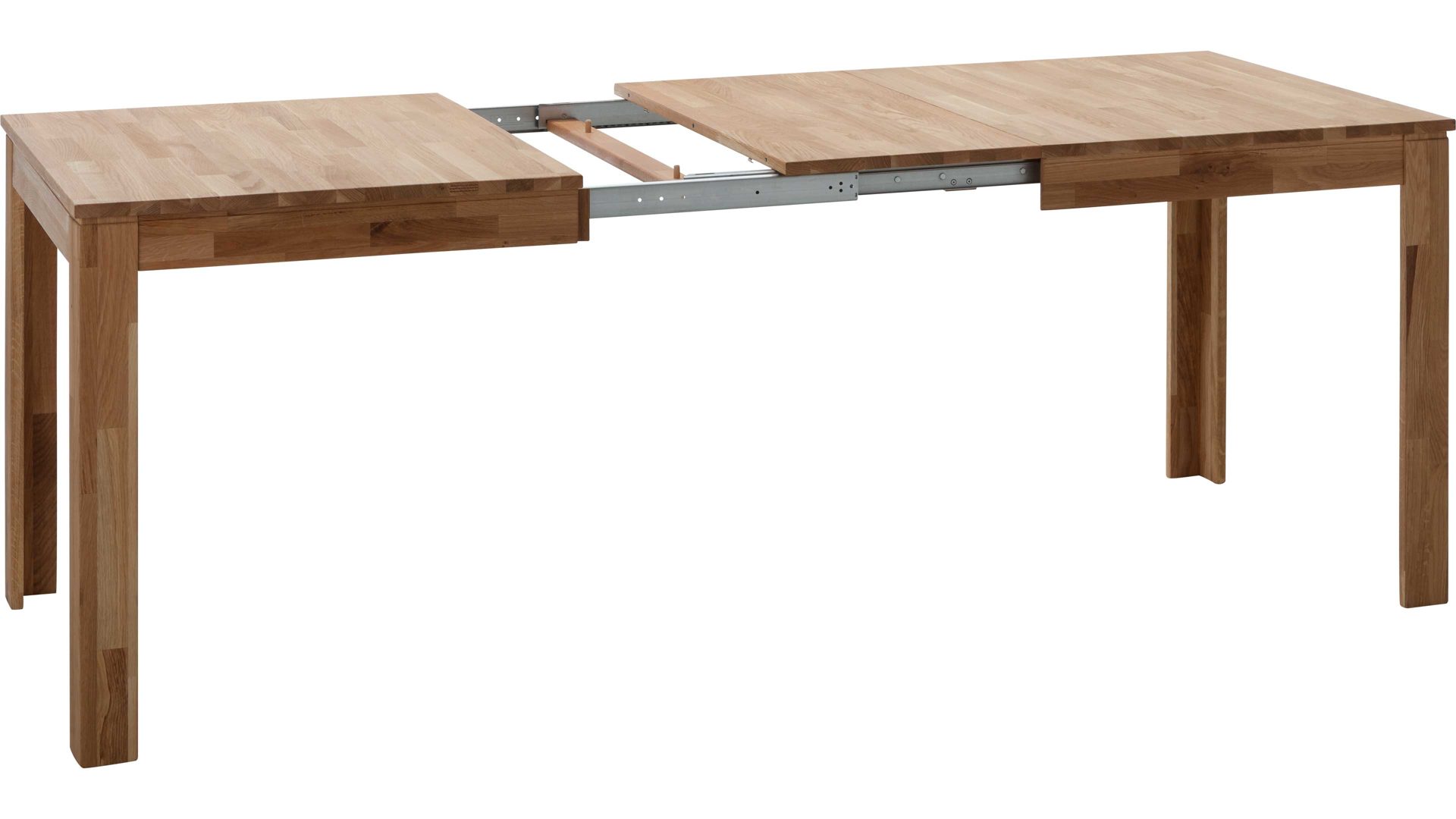 Auszugtisch Standard furniture factory aus Holz in Holzfarben Esszimmertisch Pedro mit Ausziehfunktion als Massivholzmöbel geöltes Eichenholz - ca. 140-180 x 80 cm