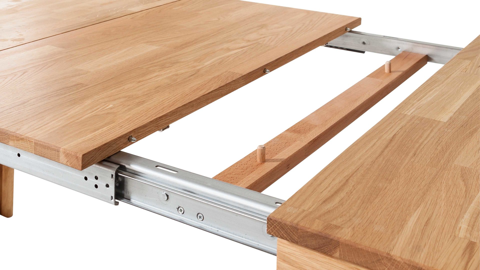 Auszugtisch Standard furniture factory aus Holz in Holzfarben Esszimmertisch Pedro mit Ausziehfunktion als Massivholzmöbel geöltes Eichenholz - ca. 86-126 x 80 cm