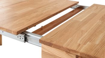 Auszugtisch Standard furniture factory aus Holz in Holzfarben Esszimmertisch Pedro mit Ausziehfunktion als Massivholzmöbel geöltes Eichenholz - ca. 140-220 x 80 cm