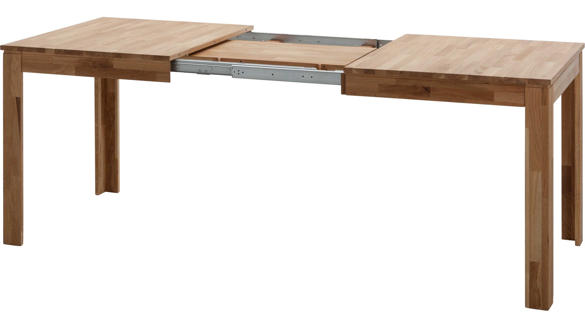 Auszugtisch Standard furniture factory aus Holz in Holzfarben Esszimmertisch Pedro mit Ausziehfunktion als Massivholzmöbel geöltes Eichenholz - ca. 140-180 x 80 cm