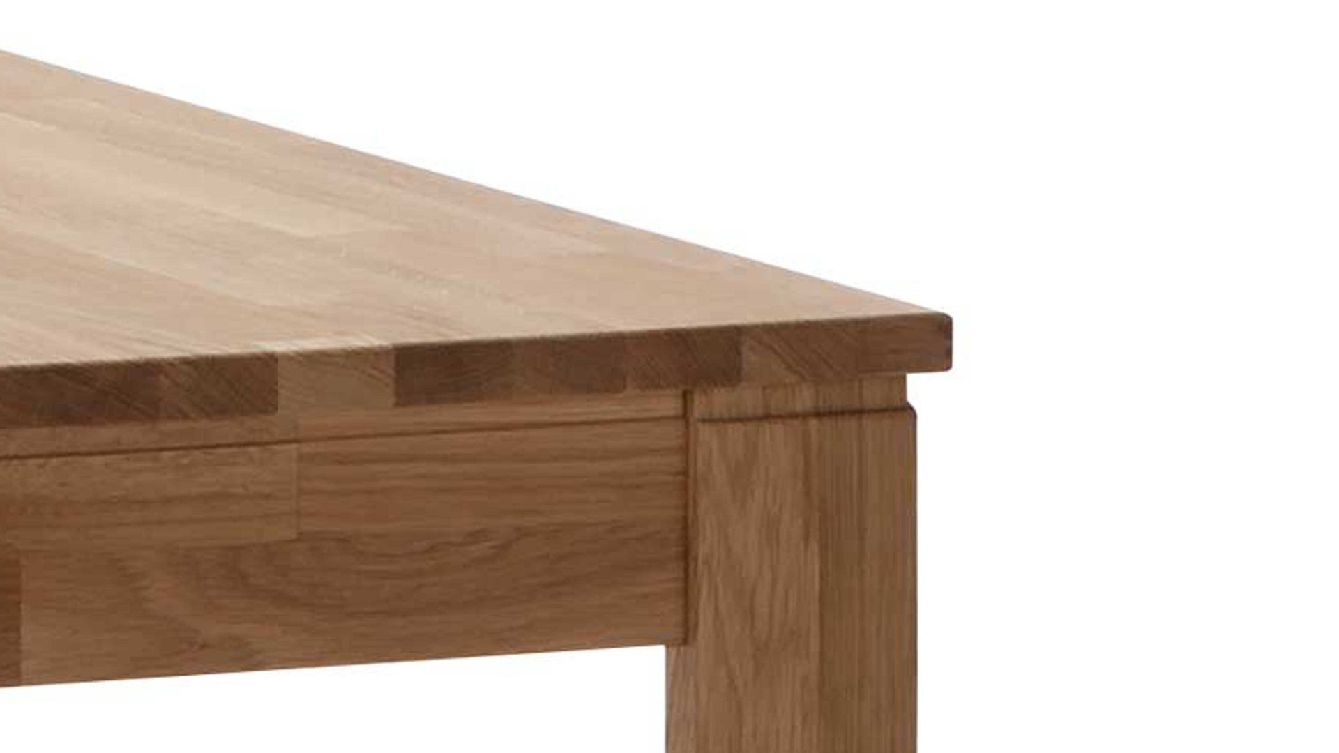 Auszugtisch Standard furniture factory aus Holz in Holzfarben Esszimmertisch Pedro mit Ausziehfunktion als Massivholzmöbel geöltes Eichenholz - ca. 86-126 x 80 cm