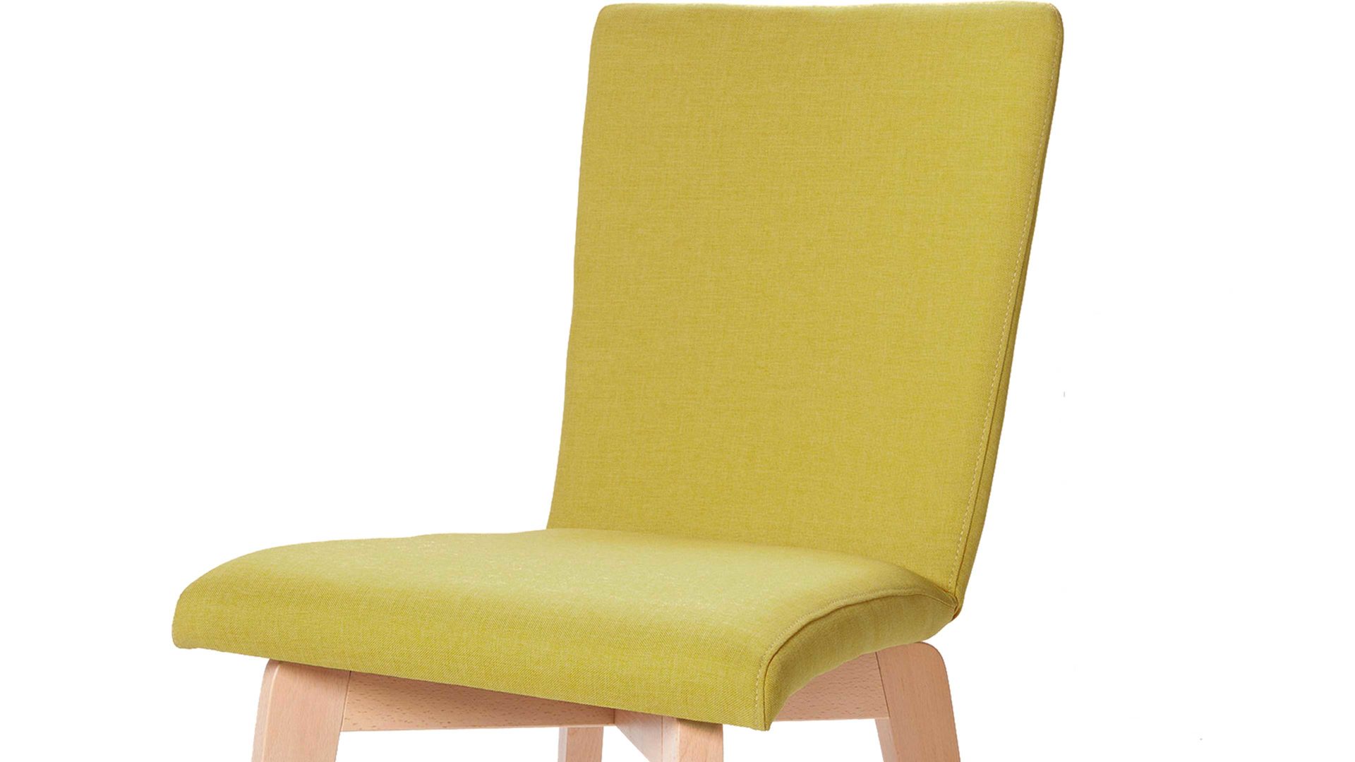 Polsterstuhl Standard furniture factory aus Webstoff in Gelb Polsterstuhl Manon, auch als Esszimmerstuhl einsetzbar lemonfarbener Bezug Grand 4003 & Buchegestell