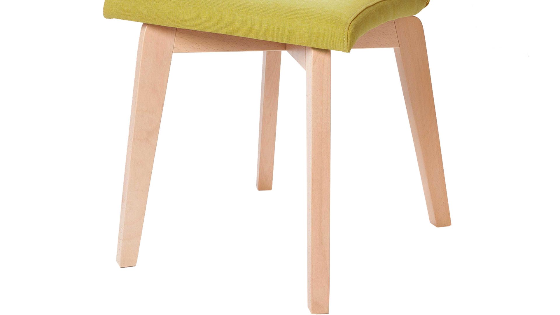 Polsterstuhl Standard furniture factory aus Webstoff in Gelb Polsterstuhl Manon, auch als Esszimmerstuhl einsetzbar lemonfarbener Bezug Grand 4003 & Buchegestell