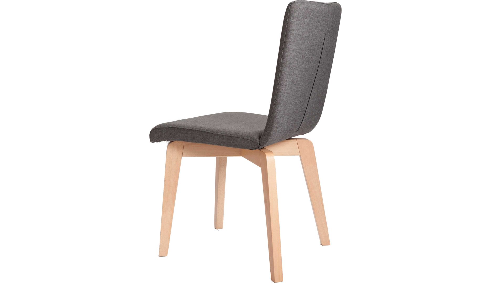 Vierfußstuhl Standard furniture factory aus Webstoff in Braun Polsterstuhl bzw. Esszimmerstuhl Manon mit Sitzkomfort brauner Bezug Grand 4004, Sitzschale 3 & Buchenholzfüße