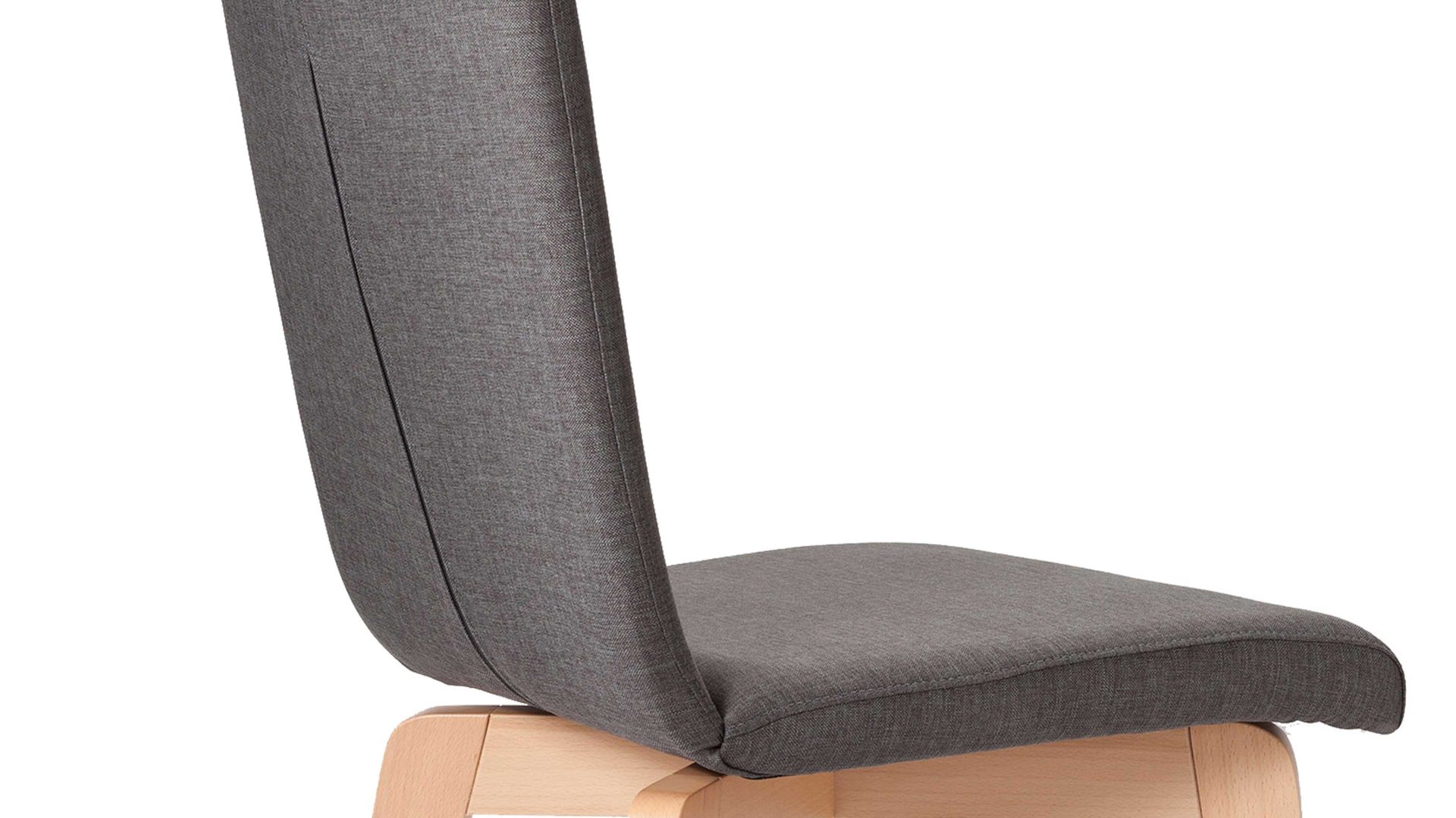 Polsterstuhl Standard furniture factory aus Stoff in Grau Polsterstuhl, Sitzmöbel bzw. Massivholzmöbel Manon anthrazitfarbener Bezug Grand 7047, Sitzschale 3 & Buchegestell