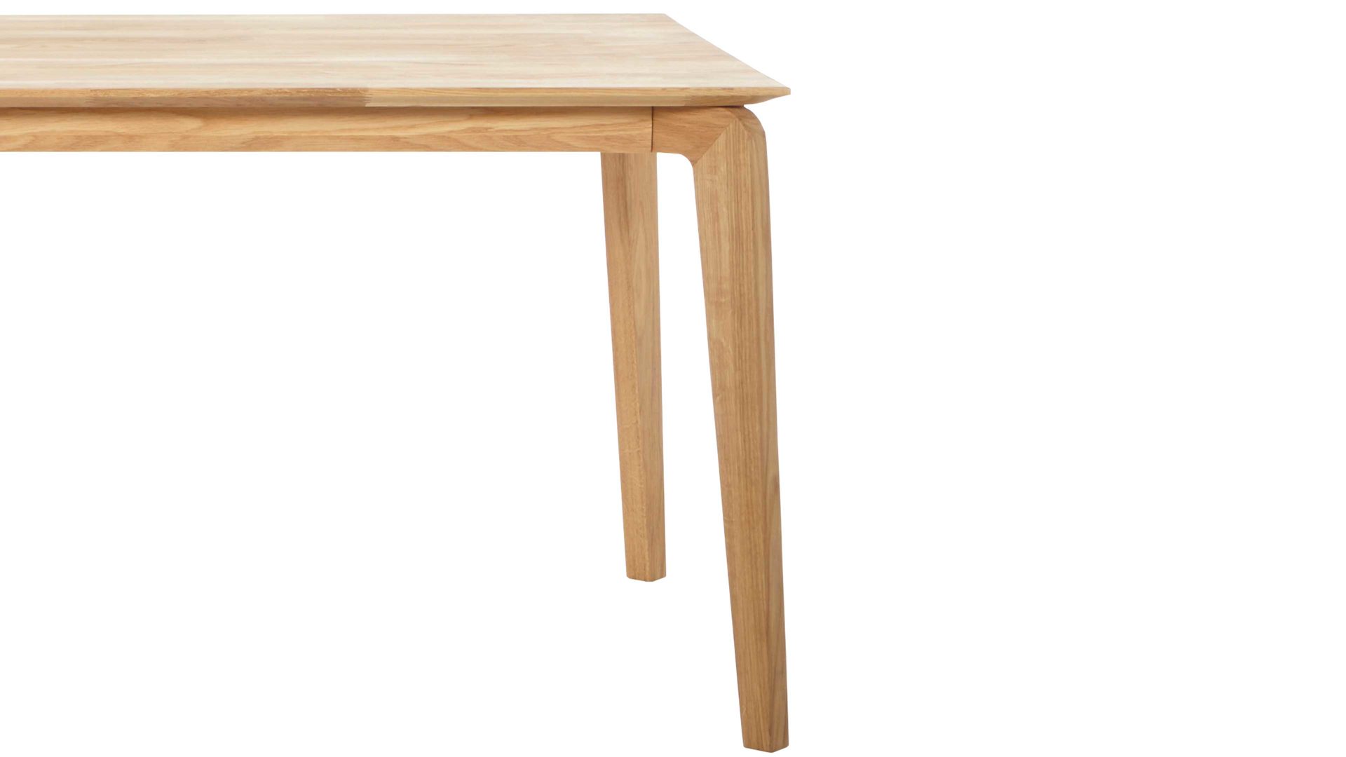 Esstisch Standard furniture factory aus Holz in Holzfarben Esstisch bzw. Massivholztisch Liam aus Eichenholz Bianco geölte Eiche - ca. 160 x 90 cm