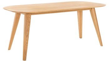 Esstisch Standard furniture factory aus Holz in Holzfarben Massivholzmöbel - Esstisch Ottawa geölte Eiche – oval, ca. 180 x 90 cm
