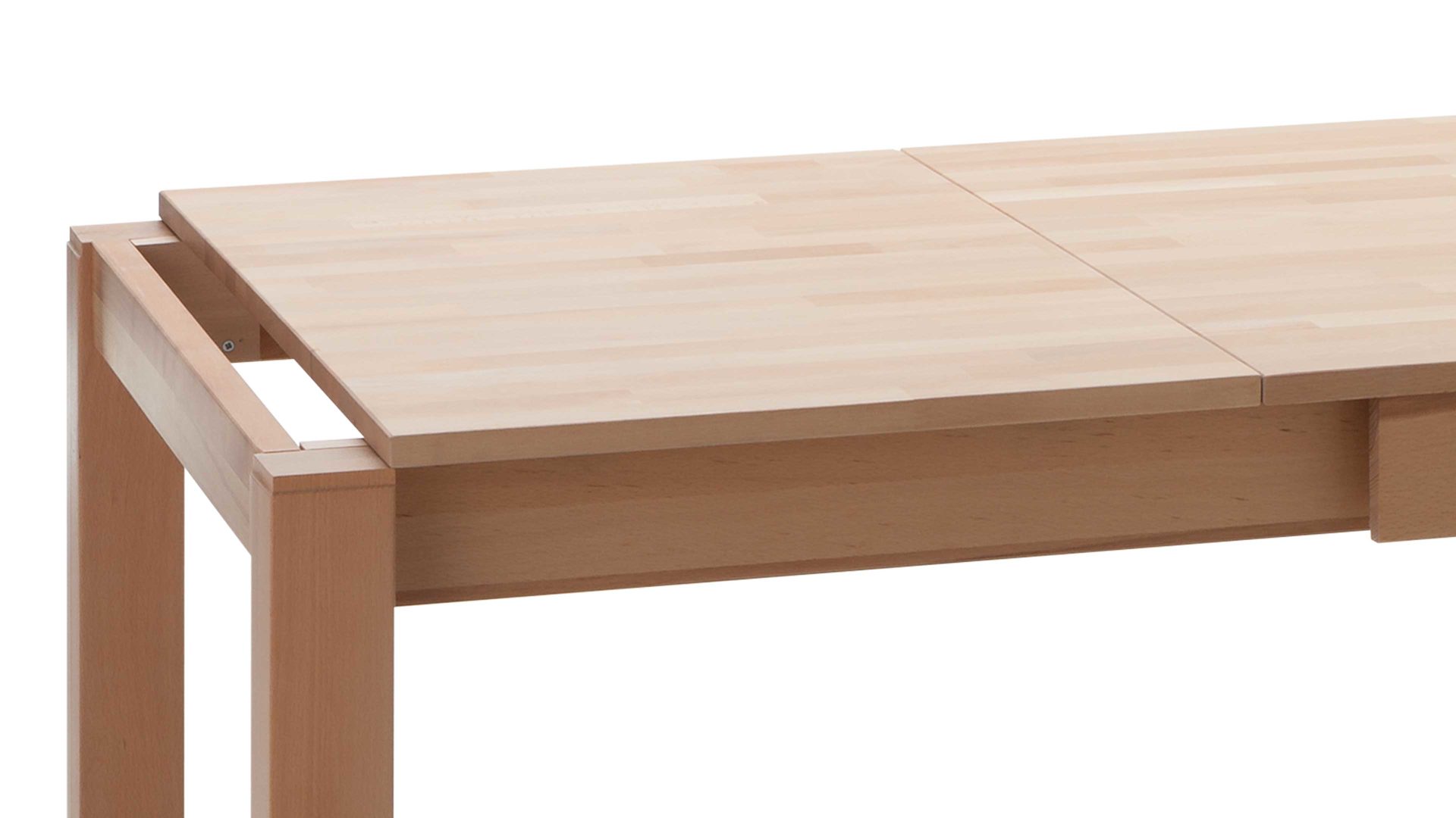 Auszugtisch Standard furniture factory aus Holz in Holzfarben Massivholztisch Fano mit Gestellauszug lackierte Kernbuche – ca. 140–190 x 90 cm