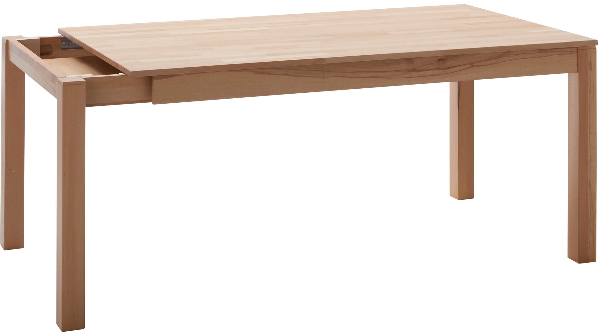 Auszugtisch Standard furniture factory aus Holz in Holzfarben Massivholztisch Fano mit Gestellauszug lackierte Kernbuche – ca. 140–190 x 90 cm