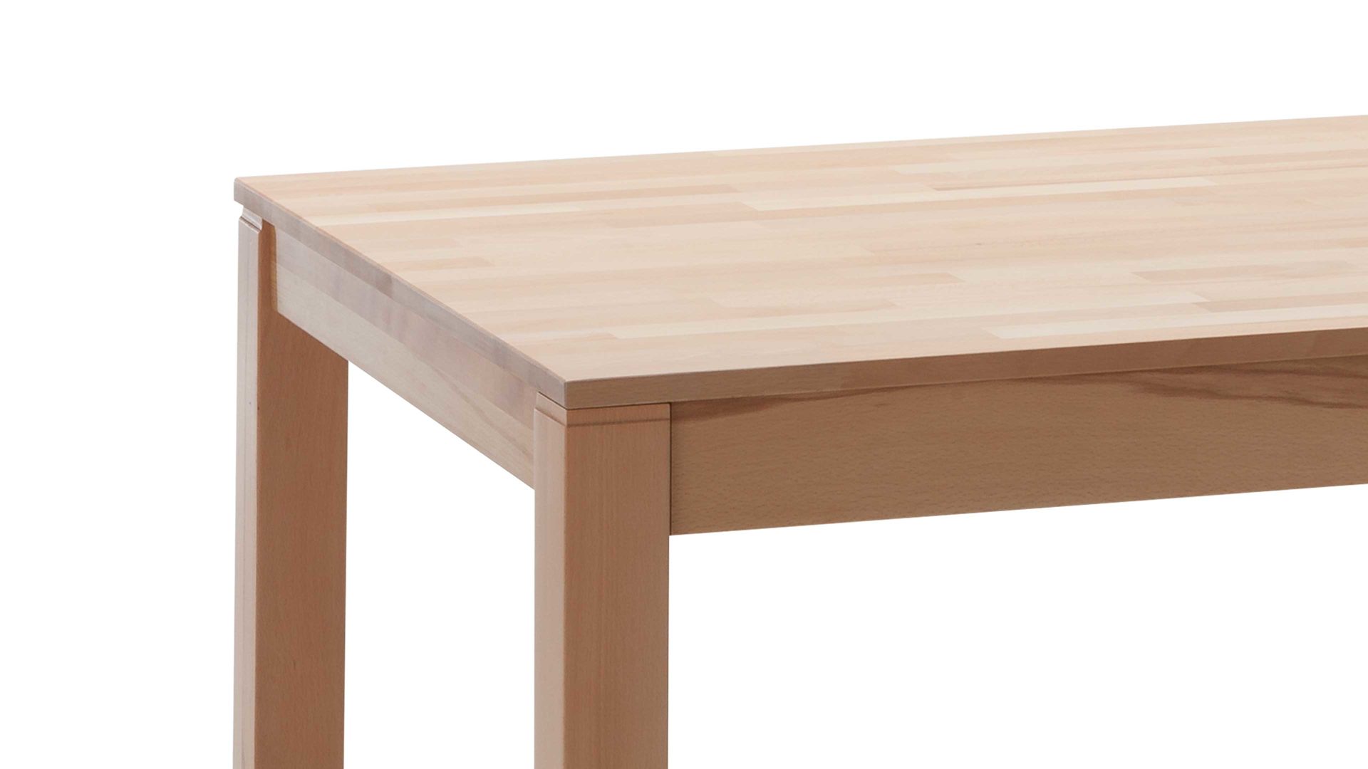 Auszugtisch Standard furniture factory aus Holz in Holzfarben Massivholztisch Fano mit Gestellauszug lackierte Kernbuche – ca. 140–190 x 90 cm