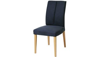 Vierfußstuhl Standard furniture factory aus Stoff in Schwarz Polsterstuhl bzw. Sitzmöbel Flynn anthrazitfarbene Mikrofaser Hera 3102 & Buchenholzfüße