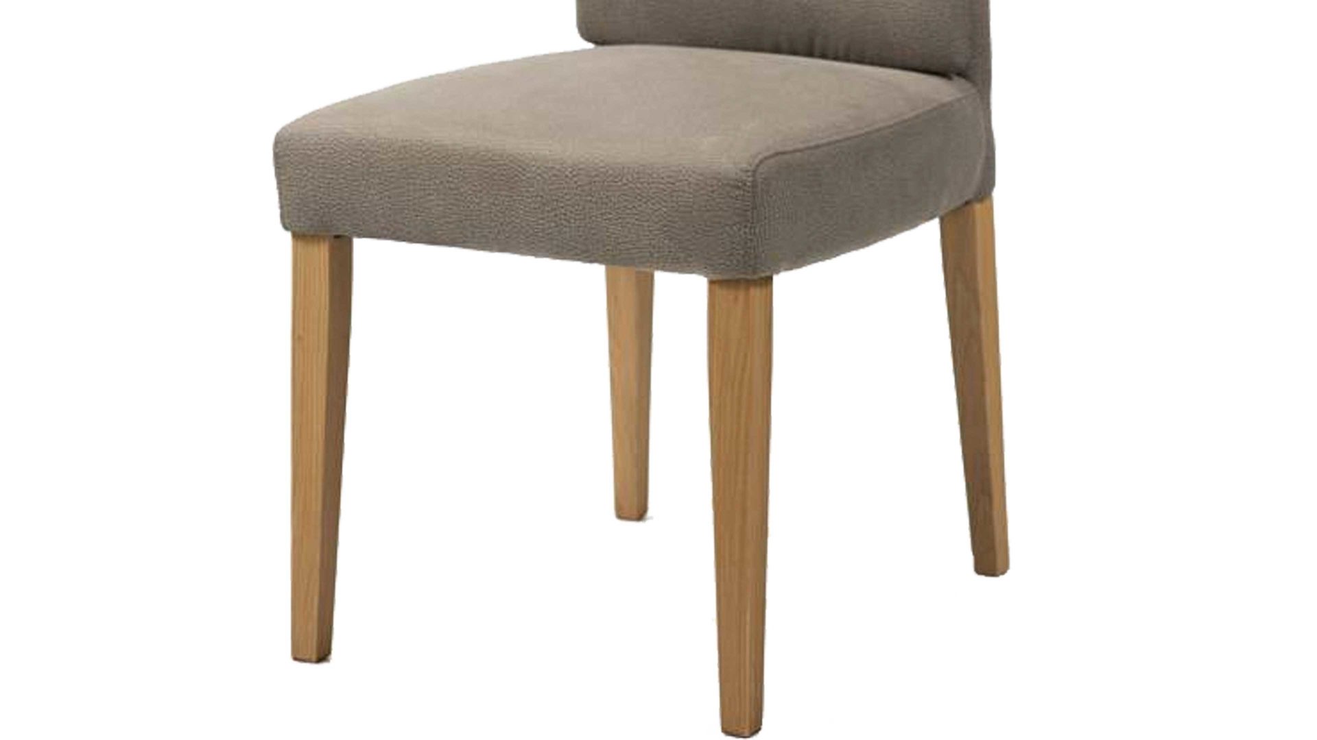 Vierfußstuhl Standard furniture factory aus Stoff in Grau Polsterstuhl bzw. Sitzmöbel Flynn taupefarbene Mikrofaser Hera 3101 & Buchenholzfüße