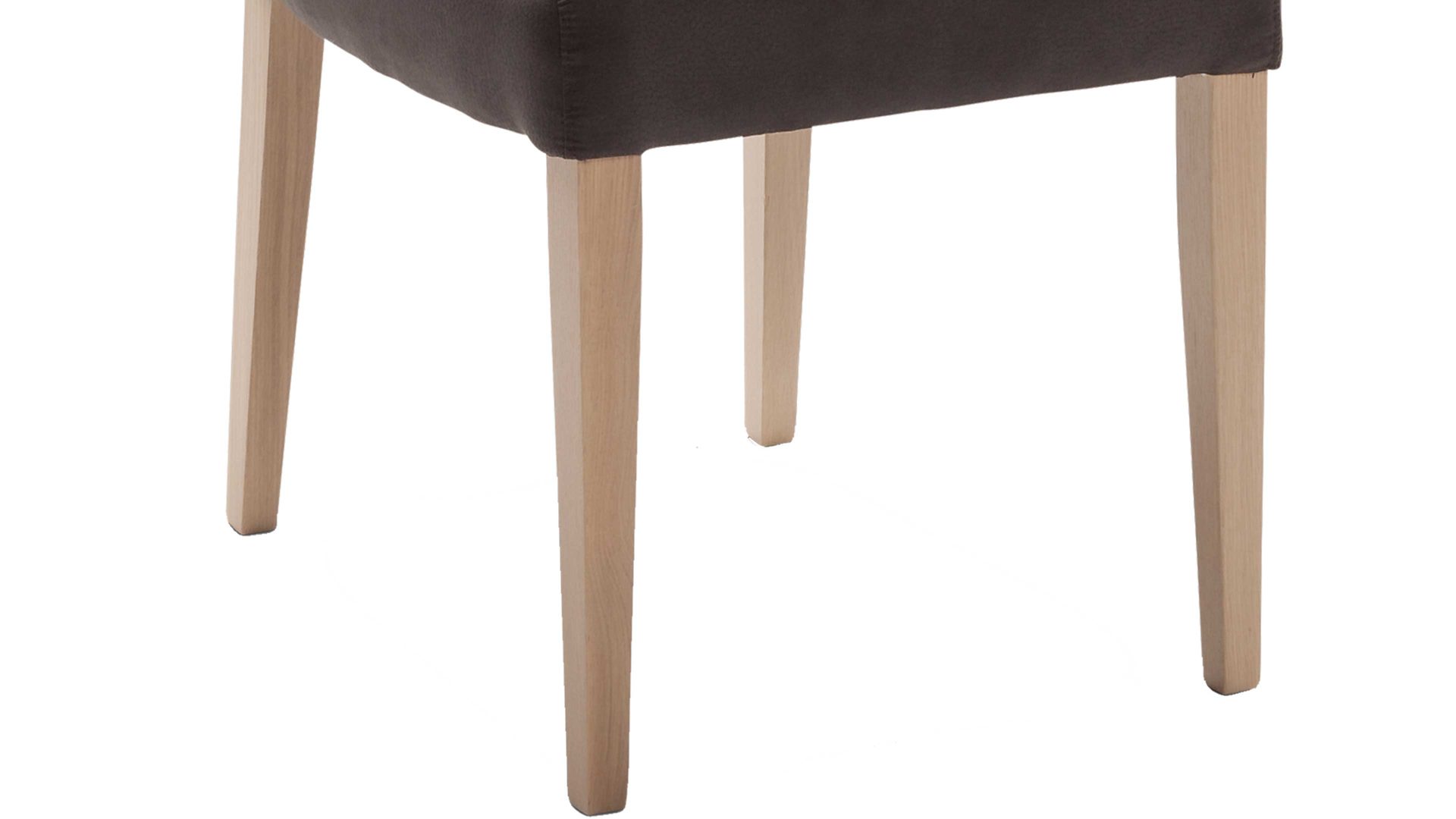 Vierfußstuhl Standard furniture factory aus Stoff in Braun Polsterstuhl bzw. Sitzmöbel Flynn dunkelbraune Mikrofaser Hera 9808 & Eiche
