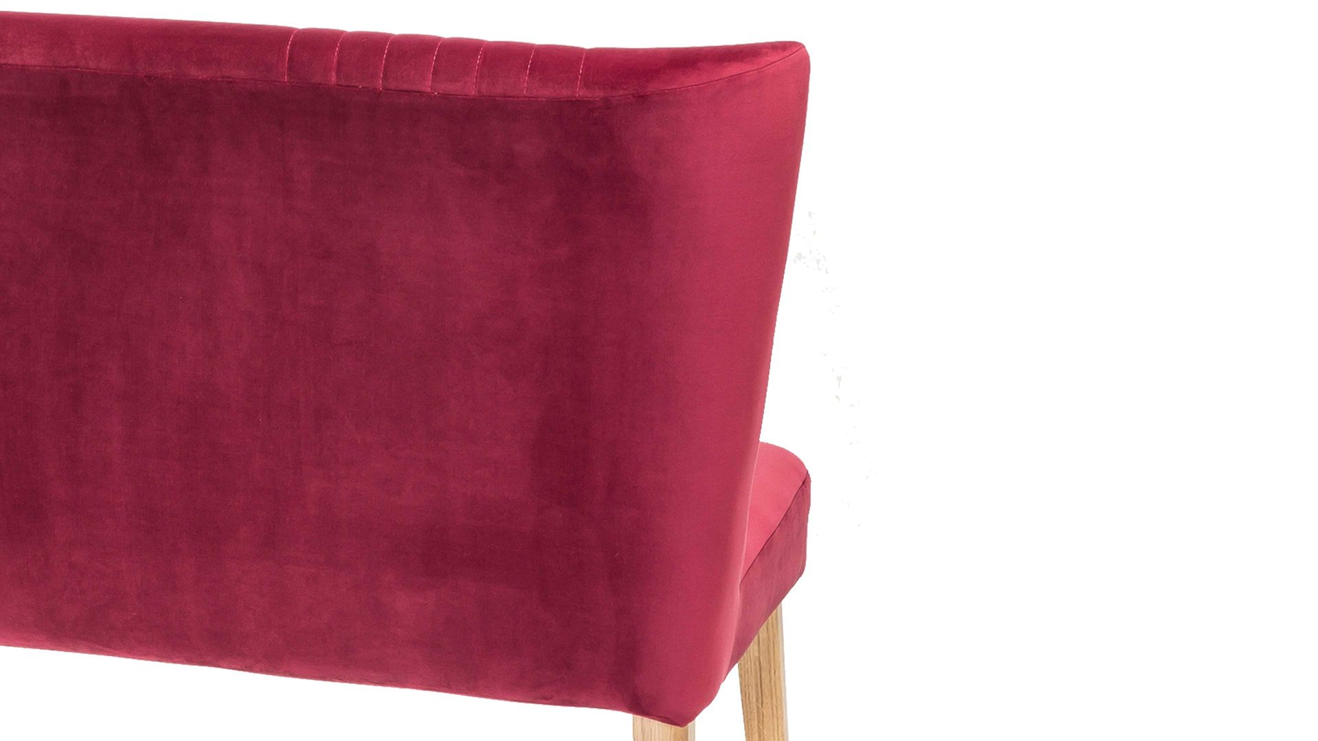 Polsterbank Standard furniture factory aus Stoff in Rot Polsterbank bzw. Sitzbank Jaca chiantifarbener Bezug Brussels 36 & Eiche – Länge ca. 162 cm