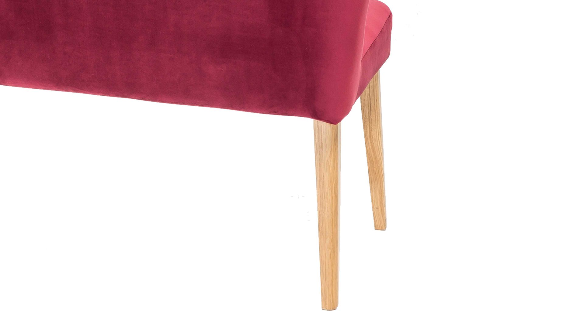 Polsterbank Standard furniture factory aus Stoff in Rot Polsterbank bzw. Sitzbank Jaca chiantifarbener Bezug Brussels 36 & Eiche – Länge ca. 162 cm
