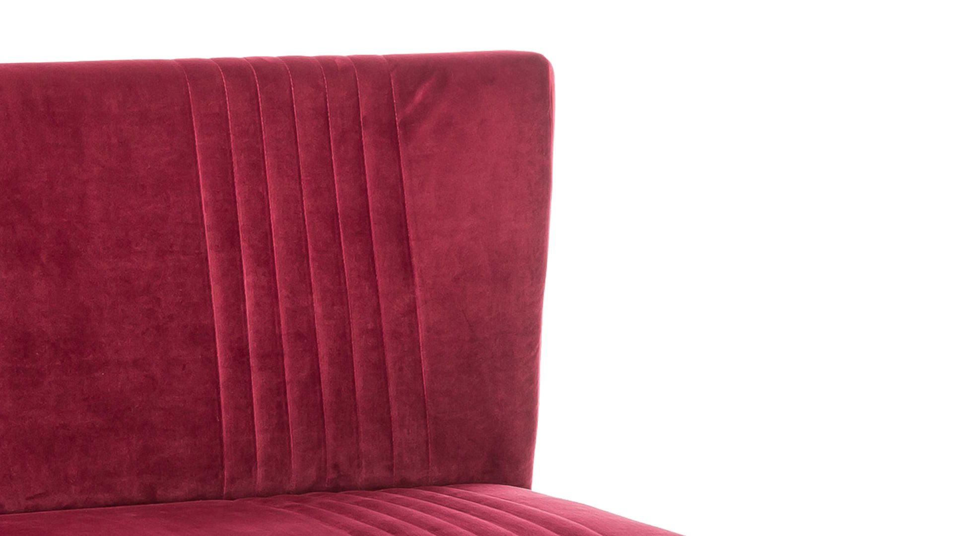 Polsterbank Standard furniture factory aus Stoff in Rot Polsterbank bzw. Sitzbank Jaca chiantifarbener Bezug Brussels 36 & Eiche – Länge ca. 162 cm