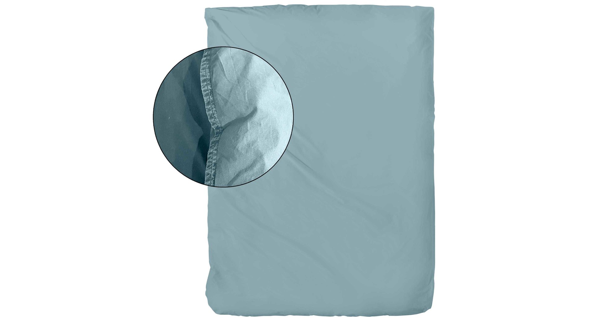 Bettwäsche-Set H. g. hahn haustextilien® aus Stoff in Hellgrün HAHN Bettwäsche-Set Stone Washed - Heimtextilien flaschengrüne Baumwolle – ca. 155 x 220 cm