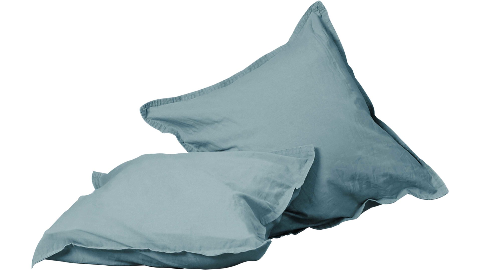 Bettwäsche-Set H. g. hahn haustextilien® aus Stoff in Hellgrün Bettwäsche-Set Stone Washed - Heimtextilien flaschengrüne Baumwolle – dreiteilig, ca. 240 x 220 cm