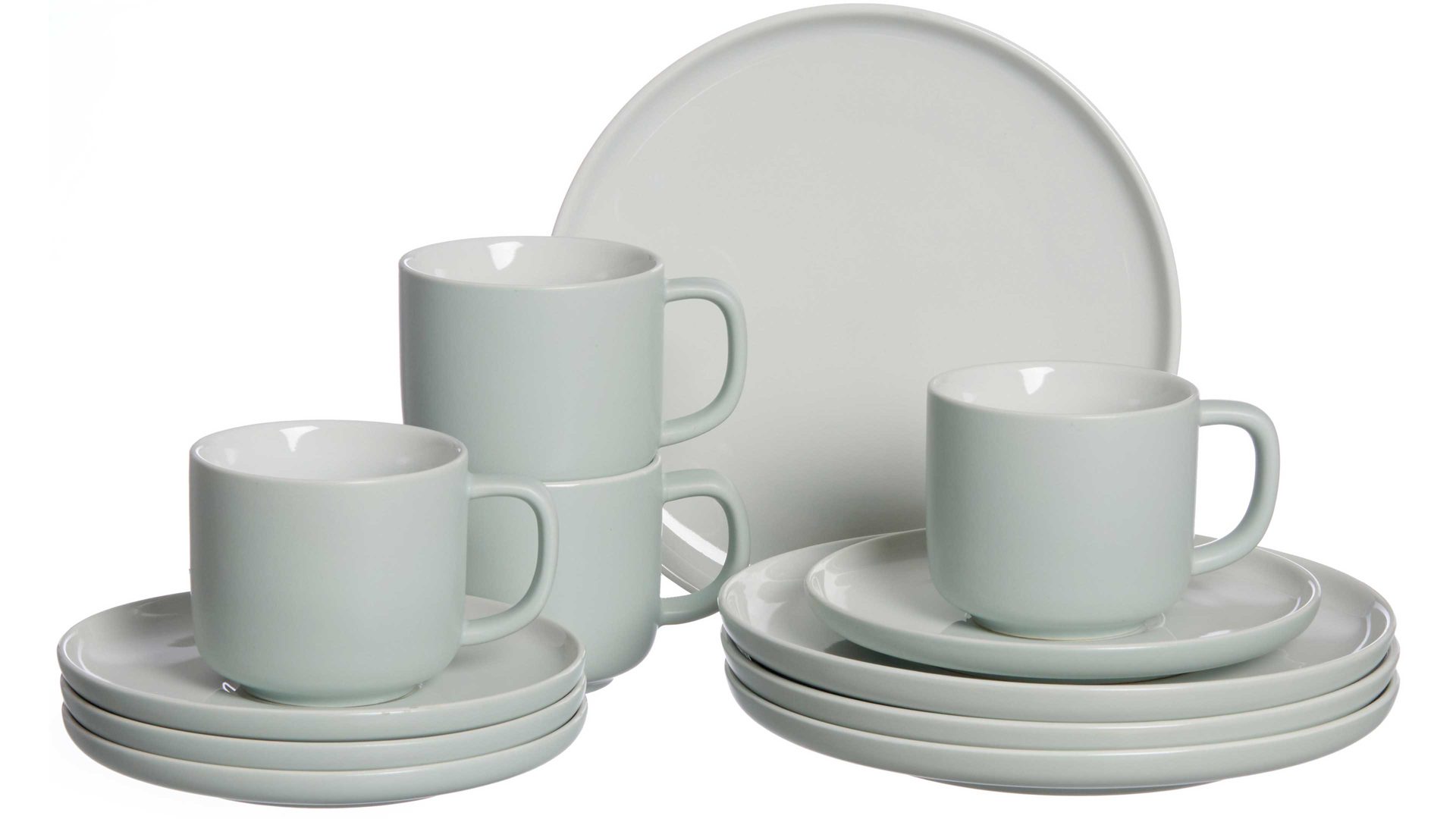 Kaffeeservice Ritzenhoff & breker aus Keramik in Grün Ritzenhoff & Breker Kaffeeservice Jasper mintfarbenes Steinzeug - 12-teilig, Kaffeegeschirr
