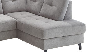 Ecksofa Steinpol sit&more aus Stoff in Grau Polsterprogramm Varese - Ecksofa grauer Chenillebezug Orlean 8202 - Stellfläche ca. 230 x 170 cm