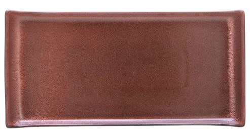 Servierplatte Creatable aus Stein in Dunkelrot CREATABLE Sierra Nevada Fuego – BBQ Platte dunkelrotes Steinzeug – ca. 33 x 17 cm