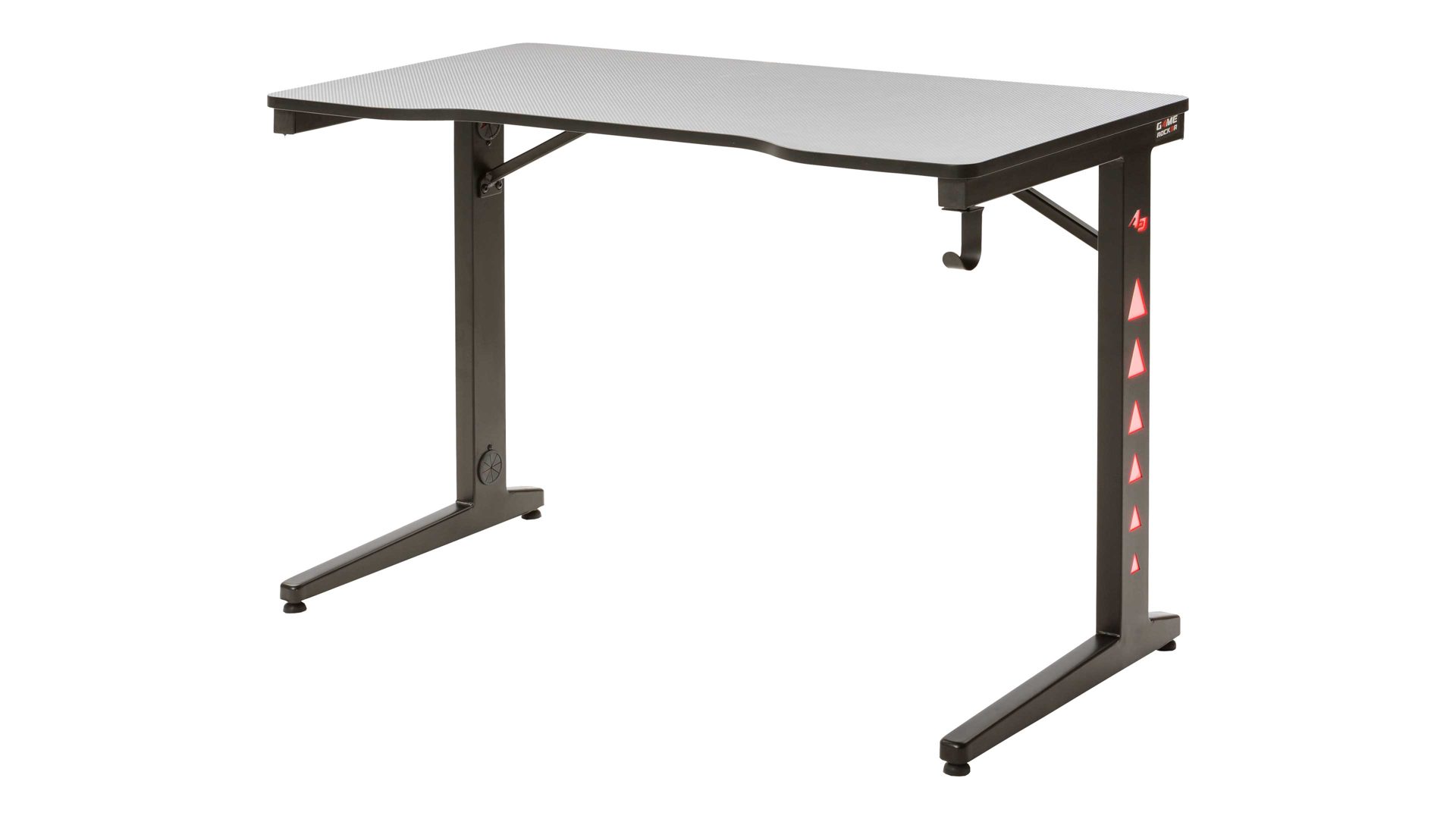 Schreibtisch Duo collection aus Metall in Schwarz Gaming Schreibtisch schwarzes Metall - ca. 120 x 60 cm