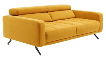2,5-Sitzer Interliving aus Stoff in Orange Interliving Sofa Serie 4303 – 2,5-Sitzer curryfarbene Wirkware Salsa - Länge ca. 182 cm
