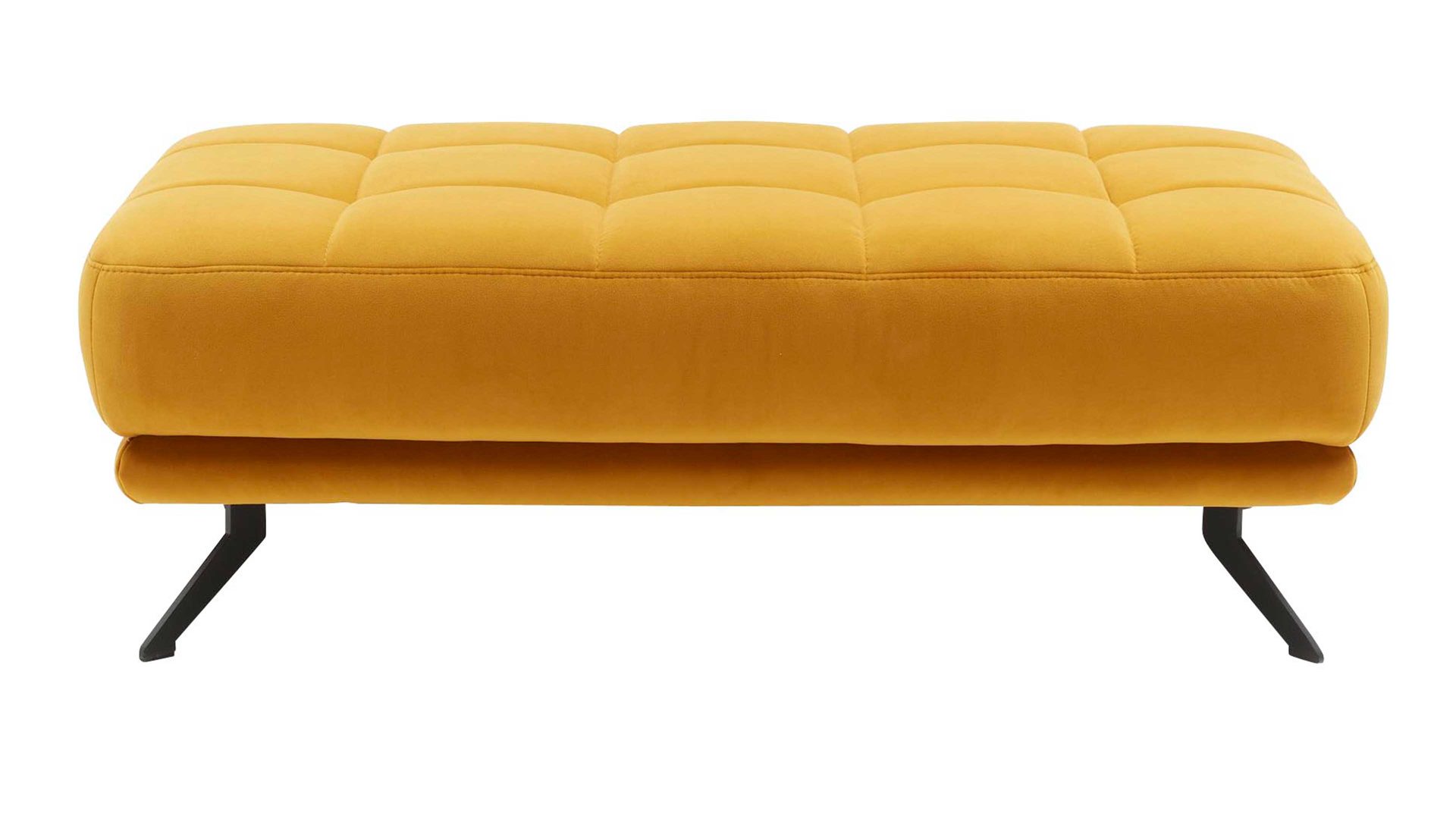 Polsterhocker Interliving aus Stoff in Orange Interliving Sofa Serie 4303 – XXL-Hocker curryfarbene Wirkware Salsa - ca. 126 x 76 cm