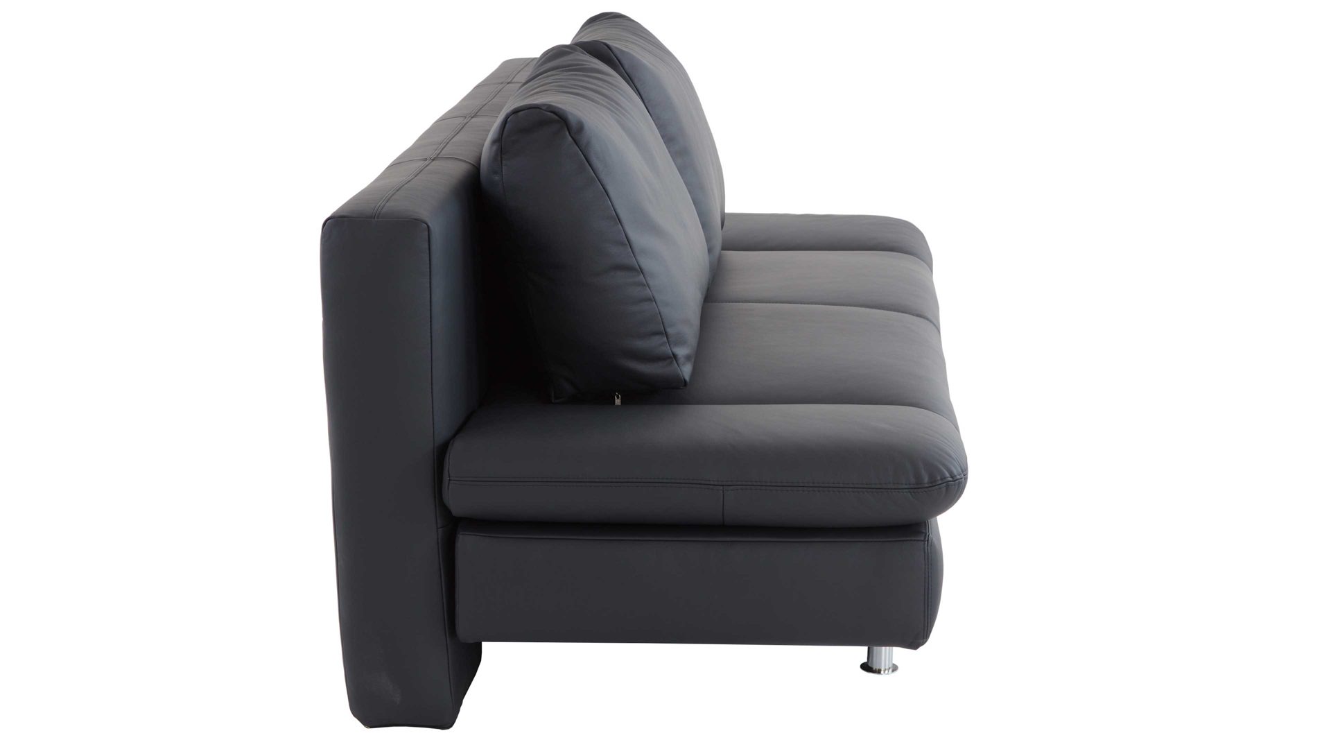 Schlafsofa comfortmaster besser sitzen, liegen, leben aus Leder in Anthrazit Comfortmaster Schlafsofa Mia anthrazitfarbenes Leder 12-1220 & Chromfüße - Breite ca. 200 cm